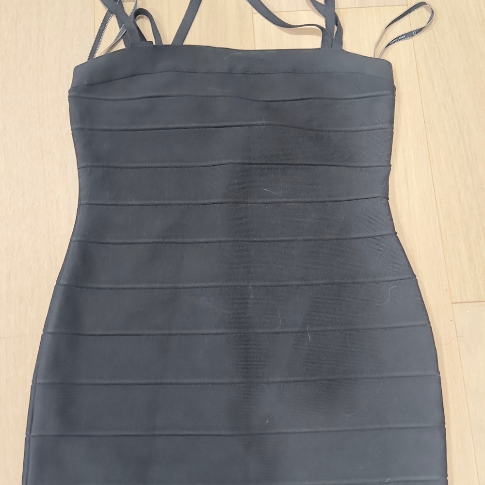 Herve ledger Paris Elegant Black Strappy Dress